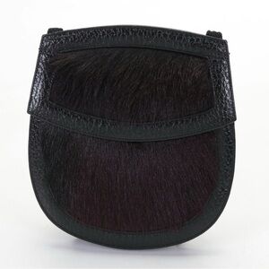 Vintage Yves Saint Laurent Rive Gauche Pony Hair & Leather Crossbody Bag